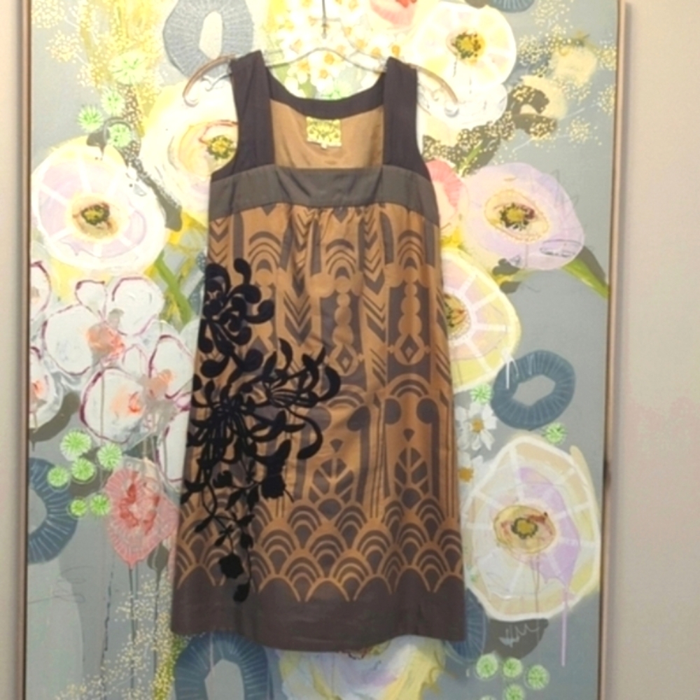 Gorgeous Floreat Silk Shift Dress - Anthropologie